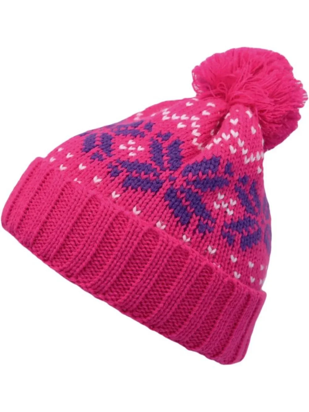 Cozy Knit Nordic Bobble Pom Beanie Hat - Stylish Winter Accessory for Cold